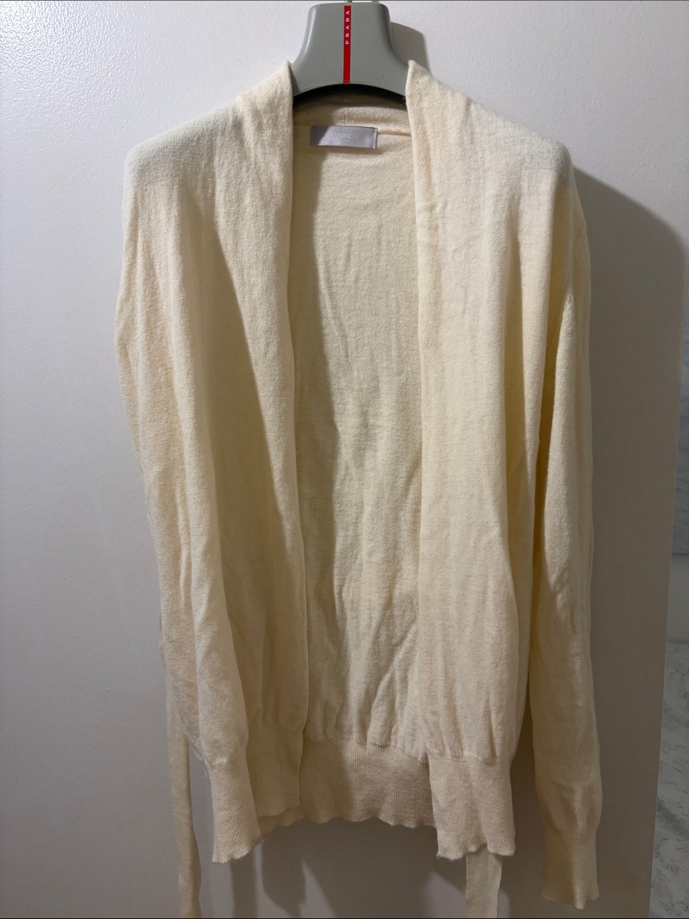 Light Cream Open-Front Women's Cardigan Sweater